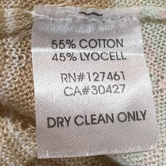 Wildfox Sweater Lightweight Multicolor Pastel Stripe V Neck Pull Over Medium - Picture 8 of 8